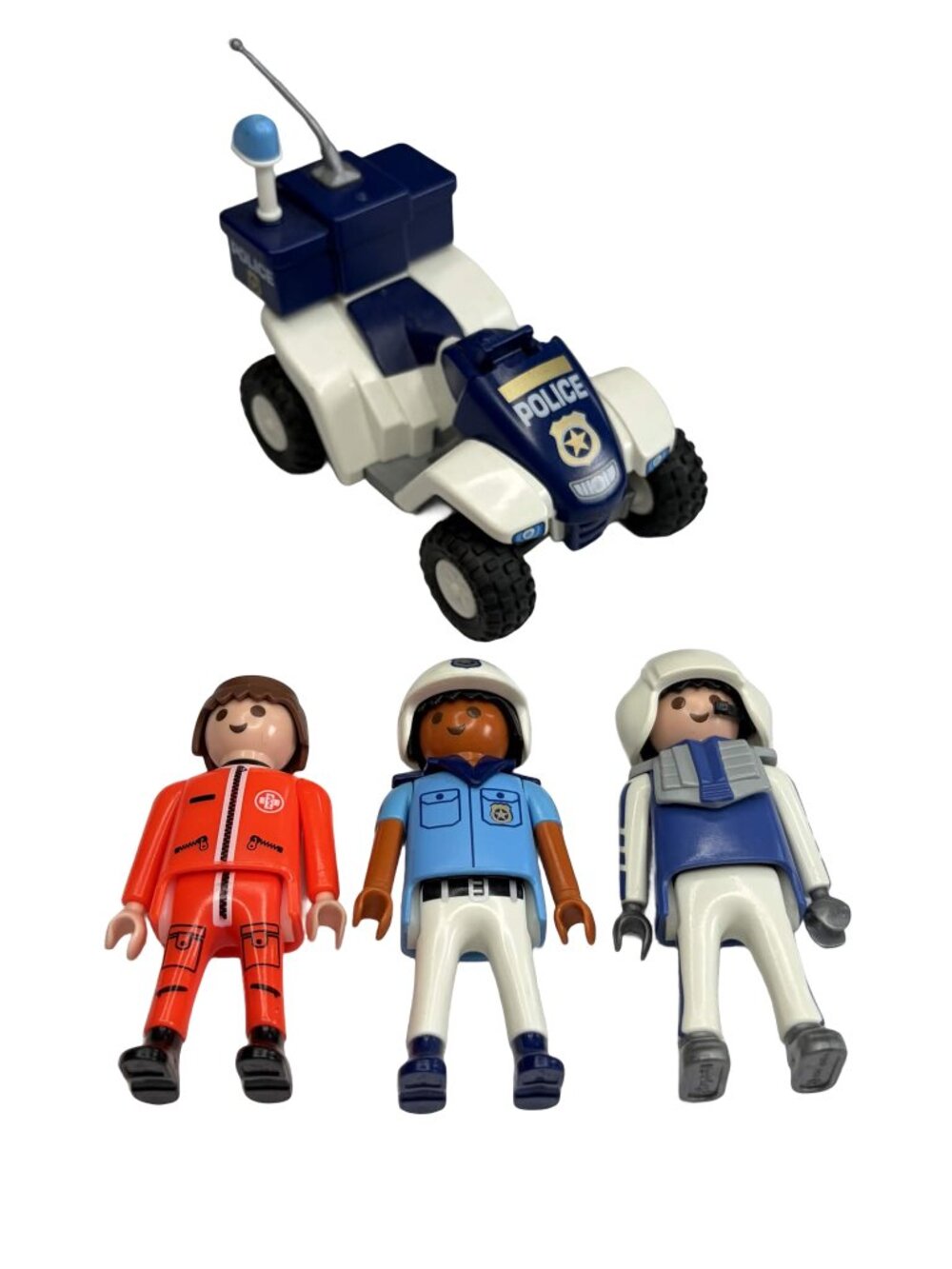 Playmobil Police Quad ATV Set 3655 + 3 Figures (Police, Paramedic, Special Unit)